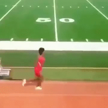 jumping over hurdle